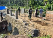 Satgas Gulbencal Kodam I/BB Rampungkan Pembangunan Jembatan Aramco di Desa Lalaona’a