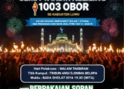 Soal Dana Kegiatan Gema Takbir Keliling 1003 Obor Se-Kabupaten Luwu Tahun 2026, Ajis : Murni Sumbangan Hamba Allah, Dermawan dan Sponsor