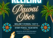 Malam 1 Syawal 1447 H: Remaja Masjid Kabupaten Sikka Gelar Takbir Keliling dan Pawai Obor