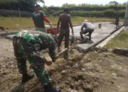 Tingkatkan Infrastruktur Desa Danramil Kerja Bakti Pembangunan Talud 