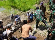 Warga Desa Bolo Antusias, Dibantu Anggota Kodim 0724/Boyolali Siapkan Acara Peletakan Batu Pertama Jembatan Garuda