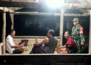 Jaga Kamtibmas, Sertu Nasrulah Babinsa Koramil 430-02/SSG. Kodim 0430/BA.Laksanakan Patroli Malam Desa Salek Agung