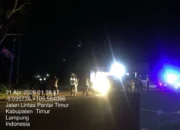 Respon Aduan Masyarakat Melalui Call Center 110, Polres Lampung Timur Bubarkan Aksi Balap Liar di Jalintim Sukadana Tengah