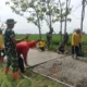 Kolaborasi Pasukan Kuning dengan Pasukan Loreng di TMMD Reg Ke-128 Kodim 0725/Sragen
