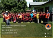 Antisipasi Gempa dan Tsunami, BPBD Sikka Gelar Simulasi SPAB di SMP PGRI 1 Egon