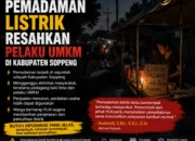 Aktivis Hukum Rudiandi Soroti Pemadaman Listrik di Soppeng, UMKM dan Pedagang Kaki Lima Terdampak