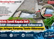 Aktivis Soroti Kepala Unit PDAM Abbanuange soal Kebocoran Pipa Jaringan Kampong Tanete-Abbanuange